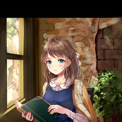 This is a pixiv picture whose title is 窓際のあの子.