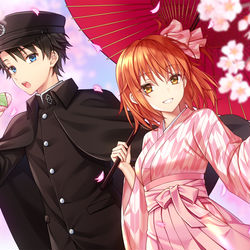 This is a pixiv picture whose title is 春風遊歩道.