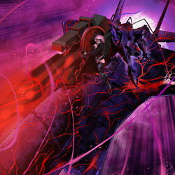 This is a pixiv picture whose title is 黒い銃身と黒き鳥.