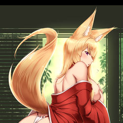 This is a pixiv picture whose title is お尻のお姉さんの狐.