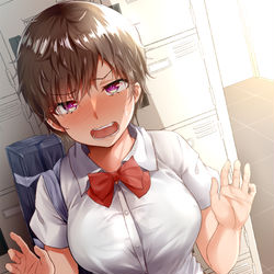 This is a pixiv picture whose title is ボーイッシュ巨乳.