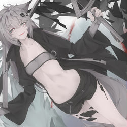 This is a pixiv picture whose title is lappland.