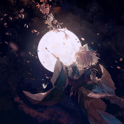 This is a pixiv picture whose title is 夜樱.