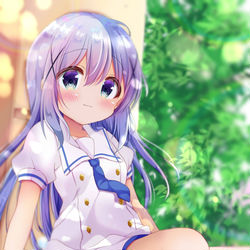 This is a pixiv picture whose title is 夏のチノちゃん.
