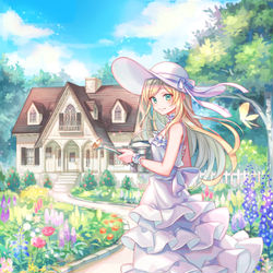 This is a pixiv picture whose title is お気に入りの庭.