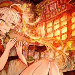 This is a pixiv picture whose title is 君と絵を描く時間が好き 【ブラシ無料配布】.