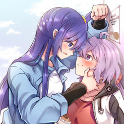 This is a pixiv picture whose title is skeb依頼壁ドンつばクリ～.