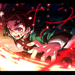This is a pixiv picture whose title is ヒノカミ神楽 炭治郎.