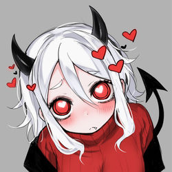 This is a pixiv picture whose title is Helltaker.