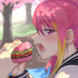 This is a pixiv picture whose title is SAKURAバーガー舞浜歩.