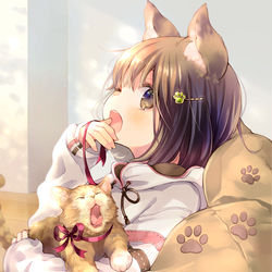 This is a pixiv picture whose title is あくびネコ.