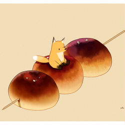 This is a pixiv picture whose title is 焼きまんじゅう.