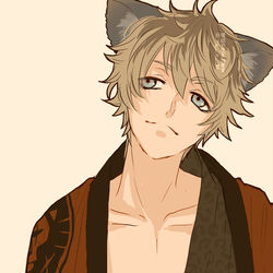 This is a pixiv picture whose title is ラギーさんと和装.