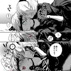 This is a pixiv picture whose title is 2B9S(雑魚耳）.