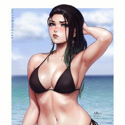 This is a pixiv picture whose title is April Summer - OC.