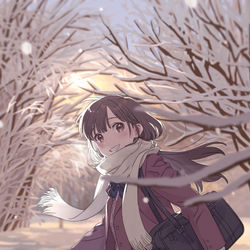 This is a pixiv picture whose title is 2人だけの帰り道.