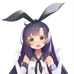 This is a pixiv picture whose title is 松輪ちゃんに島風の服着せた.