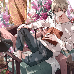 This is a pixiv picture whose title is 5月の庭.
