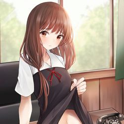 This is a pixiv picture whose title is 伊井野ミコの黒パンツが見たい絵.