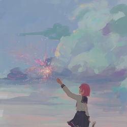 This is a pixiv picture whose title is 烟火.