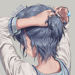 This is a pixiv picture whose title is 痕迹.