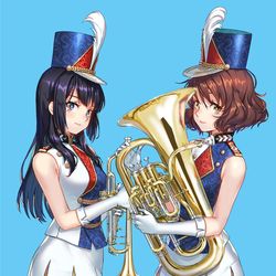 This is a pixiv picture whose title is マーチング.