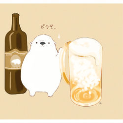 This is a pixiv picture whose title is ビール注ぎ.