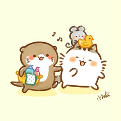 This is a pixiv picture whose title is 世界カワウソの日.