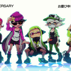 This is a pixiv picture whose title is 祝・スプラトゥーン5周年.