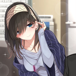 This is a pixiv picture whose title is 珈琲を入れてくれる文香.