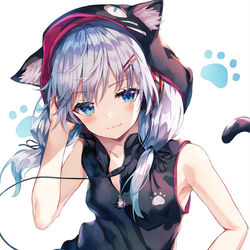 This is a pixiv picture whose title is 猫耳.