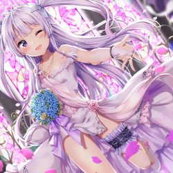 This is a pixiv picture whose title is 桜もち様誕生日イラスト.