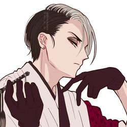 This is a pixiv picture whose title is クルーウェル先生と和装.