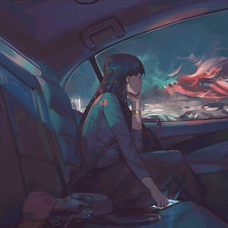 This is a pixiv picture whose title is Streetcar.