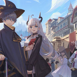 This is a pixiv picture whose title is KK魔法学院.