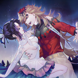 This is a pixiv picture whose title is Duet Dance 蝶之雙人舞.