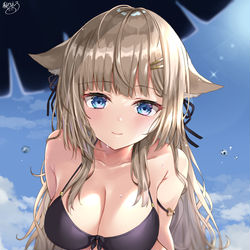 This is a pixiv picture whose title is 一緒に泳ご…？.