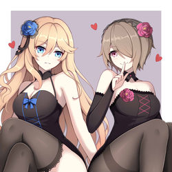 This is a pixiv picture whose title is 幽兰黛尔&丽塔.