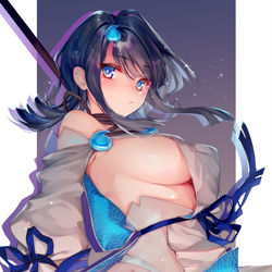 This is a pixiv picture whose title is 宇津見エリセちゃん(14歳！？).