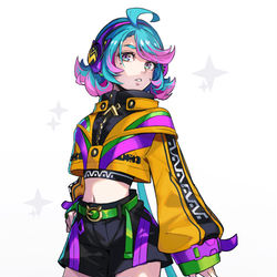 This is a pixiv picture whose title is 洲崎綾VTuber『煌星ヴィヴィ』デザイン.