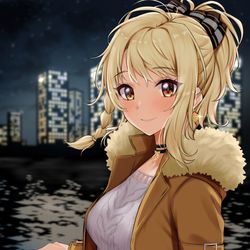 This is a pixiv picture whose title is 宮下愛生誕祭イラスト.