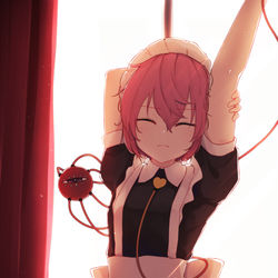 This is a pixiv picture whose title is 朝です.