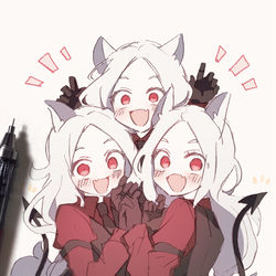 This is a pixiv picture whose title is Helltaker.