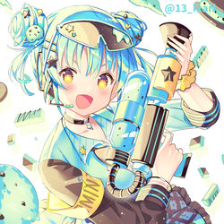 This is a pixiv picture whose title is チョコミントガール！.