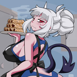This is a pixiv picture whose title is Luci - Helltaker.