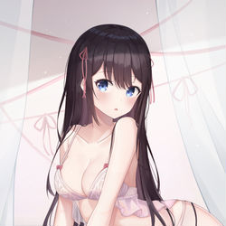 This is a pixiv picture whose title is ランジェリーの少女.