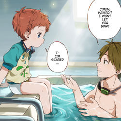 This is a pixiv picture whose title is Makoto and Hayato!.