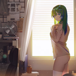 This is a pixiv picture whose title is 早苗.