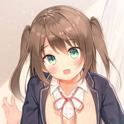 This is a pixiv picture whose title is 朝起こしにくる後輩ちゃん.