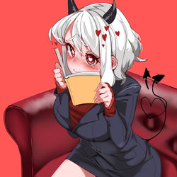 This is a pixiv picture whose title is 【Helltaker】모데우스.